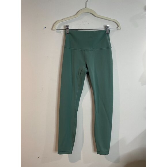 Lululemon High-Waisted Seafoam Green Yoga Leggings - Size 4 - Picture 1 of 11